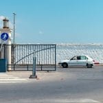 A white car in the Aqaba Saudi border